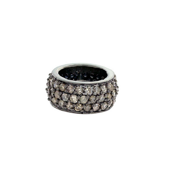 Tourmaline  Beads Diamond  Findings Silver Sterling 925 Standard 9mm Diamond Jewelry Findings Spacers Pave Connectors